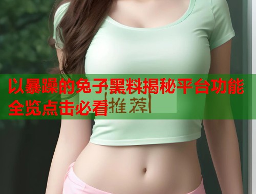 以暴躁的兔子黑料揭秘平台功能全览点击必看  第1张